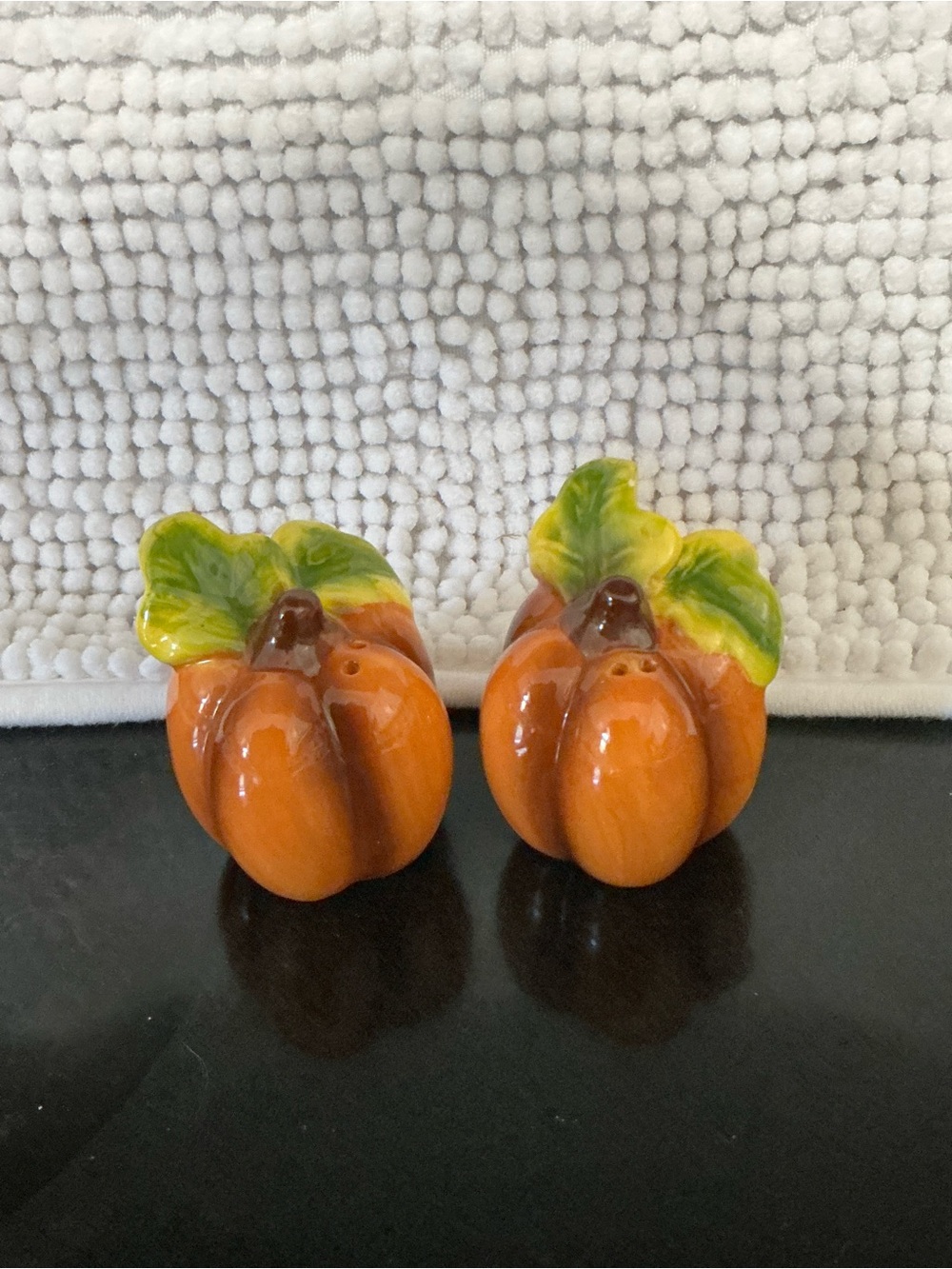 Orange Pumpkin Ceramic Salt and Pepper Shaker Set - Home Accents